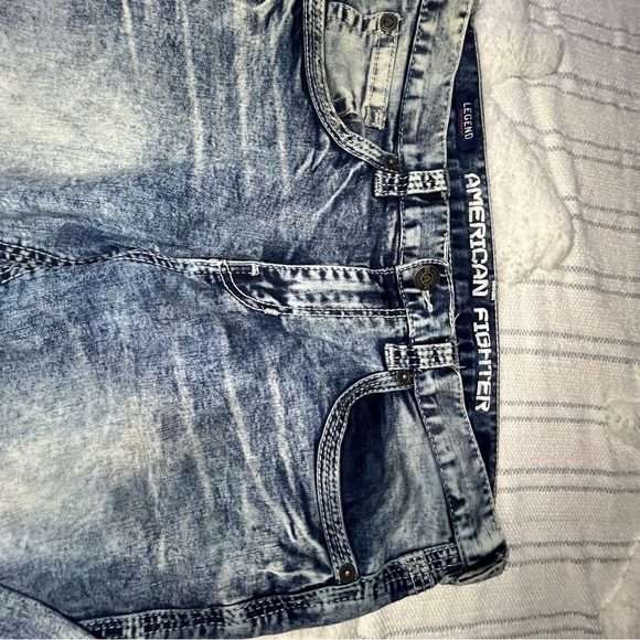 American Fighter Light Blue Denim Jeans - Picture 7 of 12
